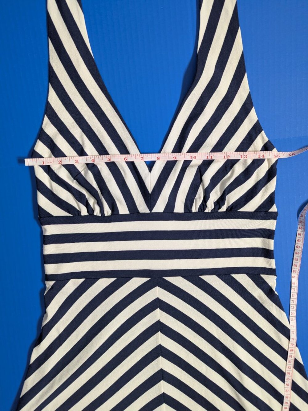 Banana Republic Chevron Halter Maxi Dress Size S - Picture 4 of 14